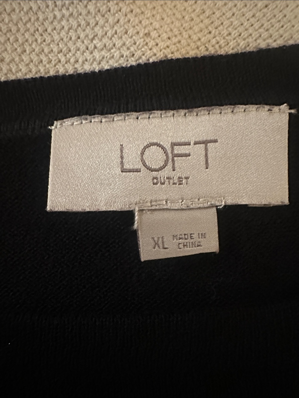 LOFT Black Crewneck Sweater